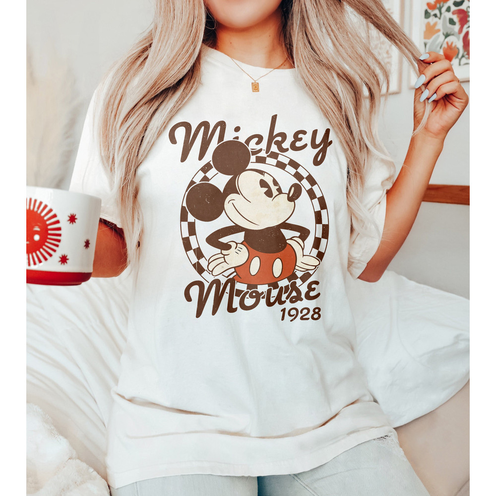Vintage Mickey Mouse 1928 Shirt, Retro Disney Mickey 1928 Shirt, Classic Mickey Checkered Shirt, Disney Character Shirt, Disney Family Shirt - 7.jpg