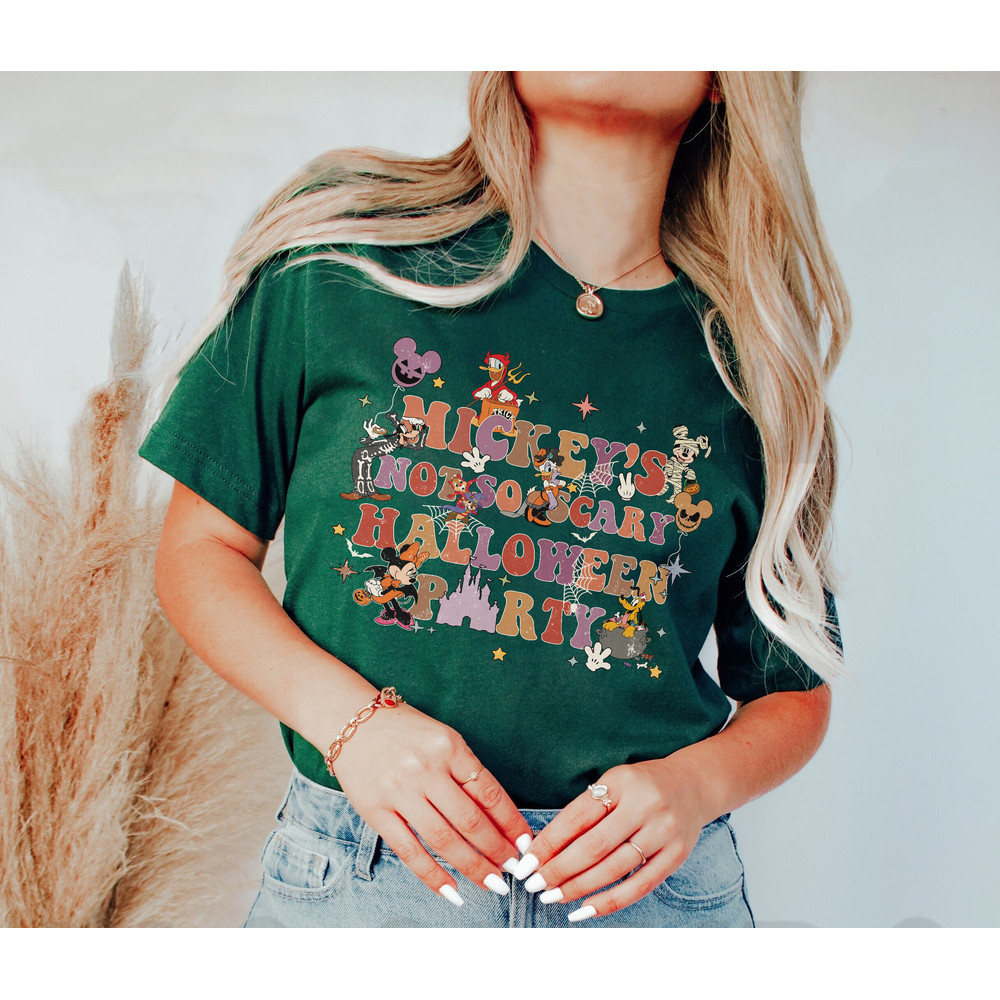 Vintage Mickey Not Scary Halloween Party Shirt, Disney Halloween Shirt, Disney Trip Shirt, Halloween Family Shirt, Disney Vacation Shirt - 5.jpg