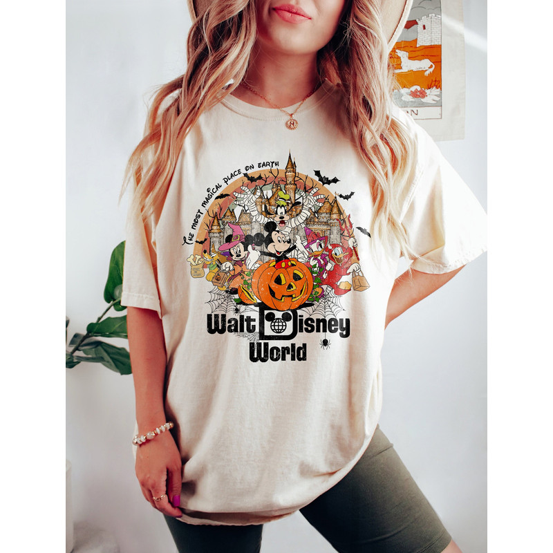 Vintage Walt Disney World Halloween Shirt, Disneyworld Halloween Shirt, Mickey And Friends Halloween Shirt, Disney Family Matching Shirt - 1.jpg