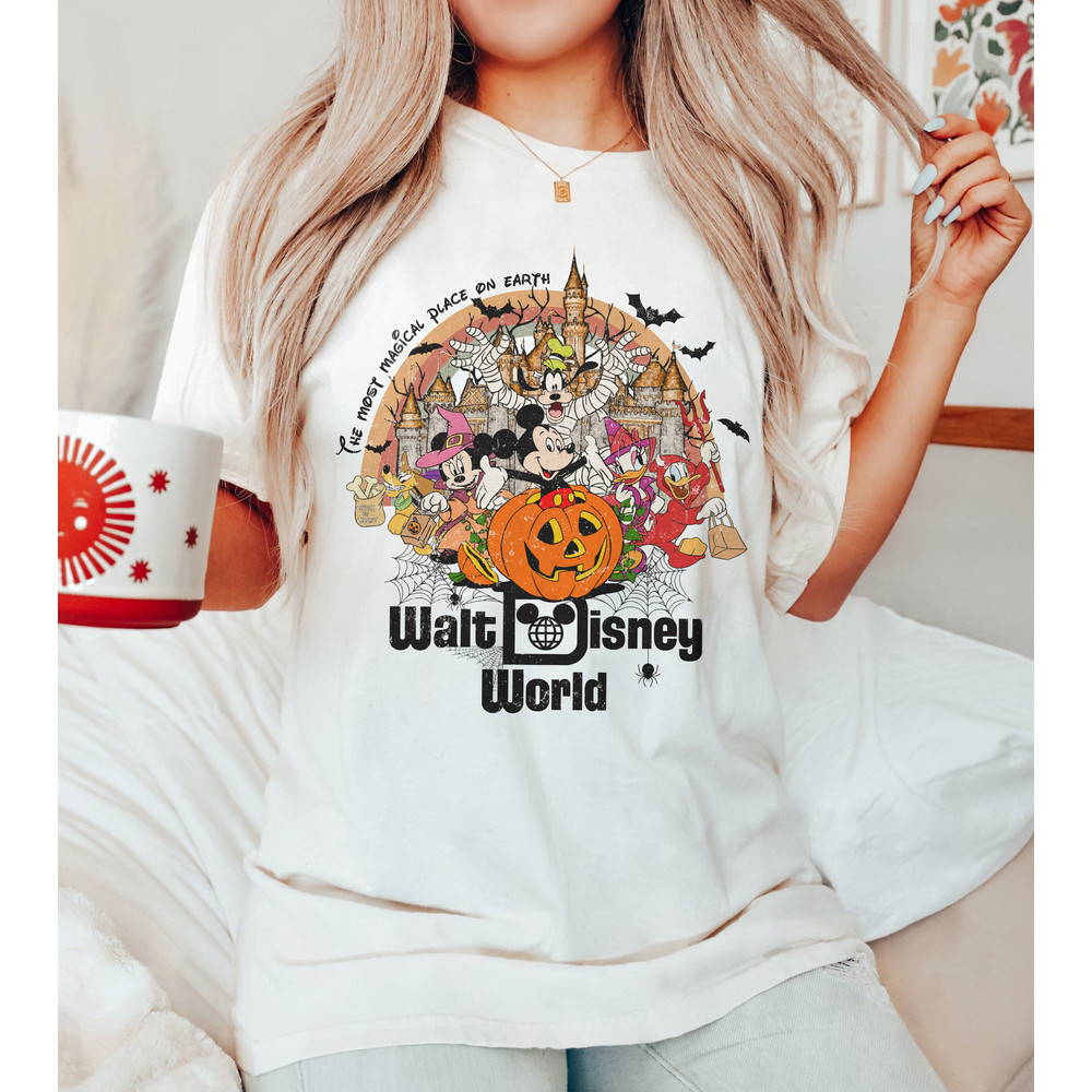 Vintage Walt Disney World Halloween Shirt, Disneyworld Halloween Shirt, Mickey And Friends Halloween Shirt, Disney Family Matching Shirt - 5.jpg
