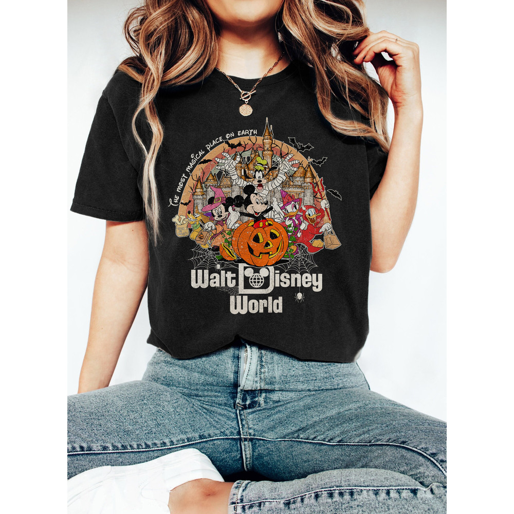 Vintage Walt Disney World Halloween Shirt, Disneyworld Halloween Shirt, Mickey And Friends Halloween Shirt, Disney Family Matching Shirt - 7.jpg