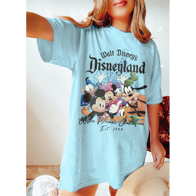 Vintage Walt Disney's Disneyland Est 1955 Where Dreams Come True Shirt, Retro Mickey Shirt, Mickey and Friends Shirt, Disneyland Shirt - 5.jpg