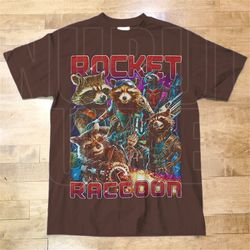 vintage style  rocket racoon t shirt, marvel guardians of the galaxy 3, rocket racoon shirt rr55