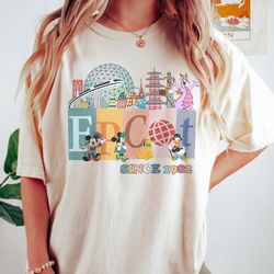 disney epcot comfort colors shirt, vintage epcot 1982 shirt, mickey and friends, epcot trip shirt, disney family trip ma