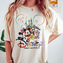 disney family vacation 2023 comfort color shirt,  disney vacation shirt, disney family trip, disney matching shirts, fam