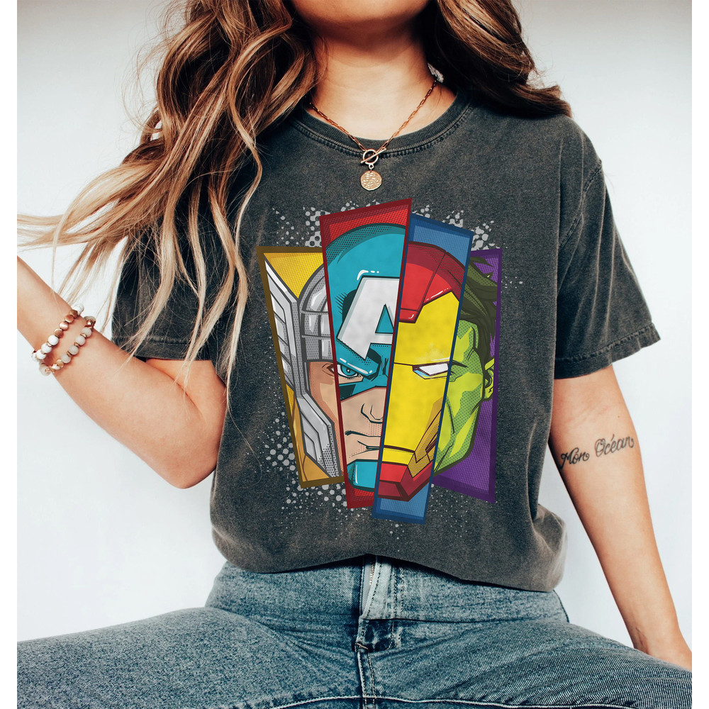 Disney Marvel Avengers Friends Comfort Color Shirt, Assembled Team Avengers Sweatshirt, Marvel Super Heroes Unisex T-Shirt, Marvel Fan Gifts - 1.jpg