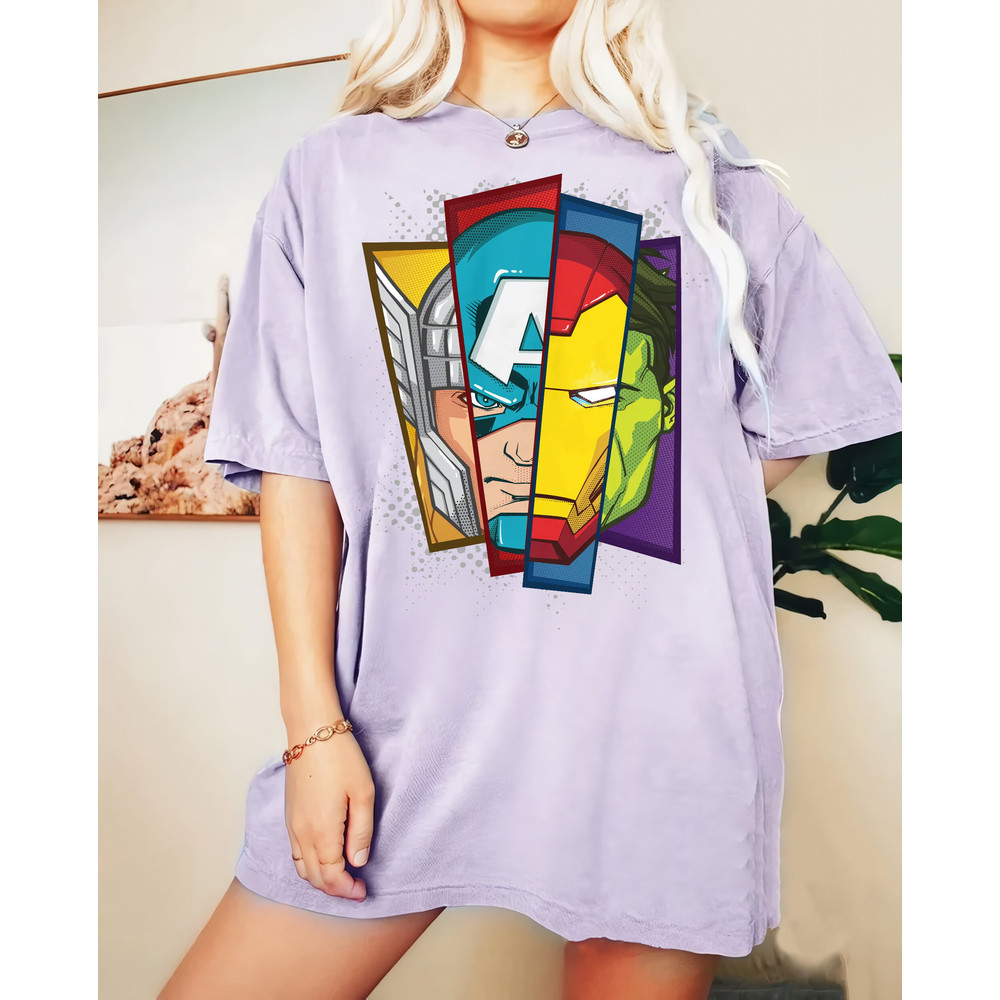 Disney Marvel Avengers Friends Comfort Color Shirt, Assembled Team Avengers Sweatshirt, Marvel Super Heroes Unisex T-Shirt, Marvel Fan Gifts - 2.jpg