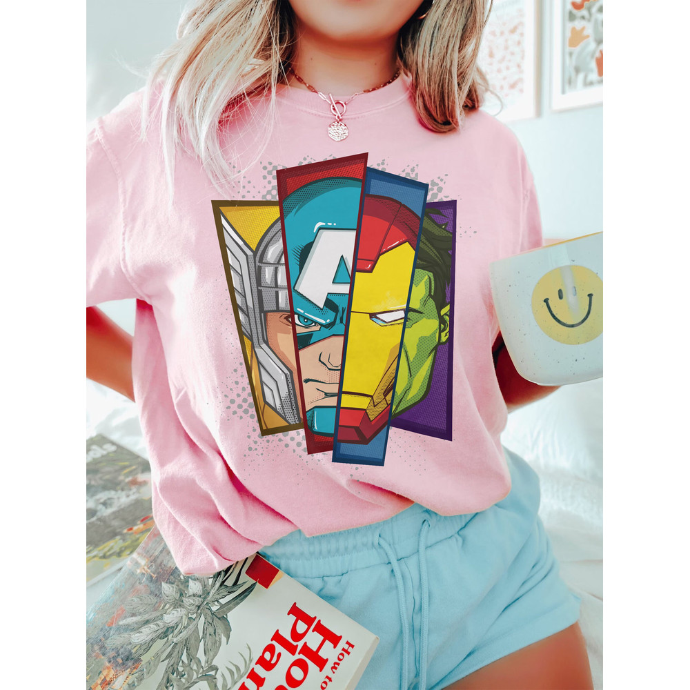 Disney Marvel Avengers Friends Comfort Color Shirt, Assembled Team Avengers Sweatshirt, Marvel Super Heroes Unisex T-Shirt, Marvel Fan Gifts - 3.jpg