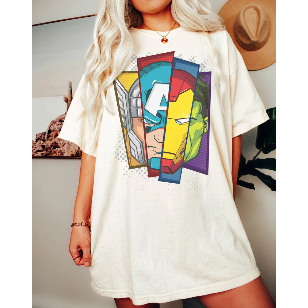 Disney Marvel Avengers Friends Comfort Color Shirt, Assembled Team Avengers Sweatshirt, Marvel Super Heroes Unisex T-Shirt, Marvel Fan Gifts - 4.jpg