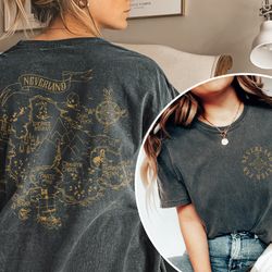 disney peter pan never land map graphic shirt, peter pan shirt, disney trip tee, never grow up, captain hook shirt, disn