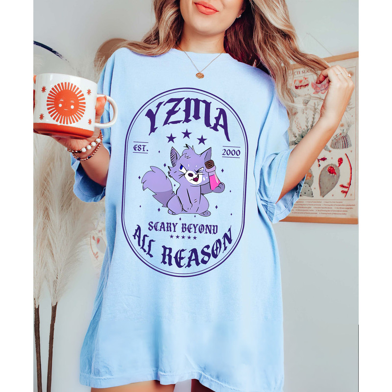 Disney Yzma Cat With Potion Comfort Color Shirt, Retro Villain Emperor’s New Groove Kuzco T-shirt, Magic Kingdom Tee, Family Birthday Gift - 5.jpg
