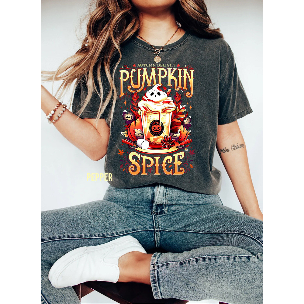 Funny Halloween Pumpkin Spice Sweater, Retro Halloweentown Comfort Color Shirt, Spooky Season Shirt, Disney Halloween Shirt,Disney Halloween - 1.jpg