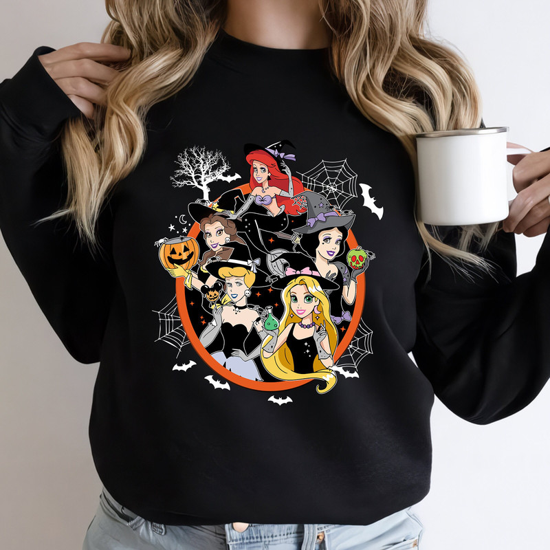 Halloween Disney Princess Comfort Color Shirt, Disney Princess Tee, Disney Halloween Women Sweatshirt, Witchy Tee, Disney Halloween Shirt - 7.jpg