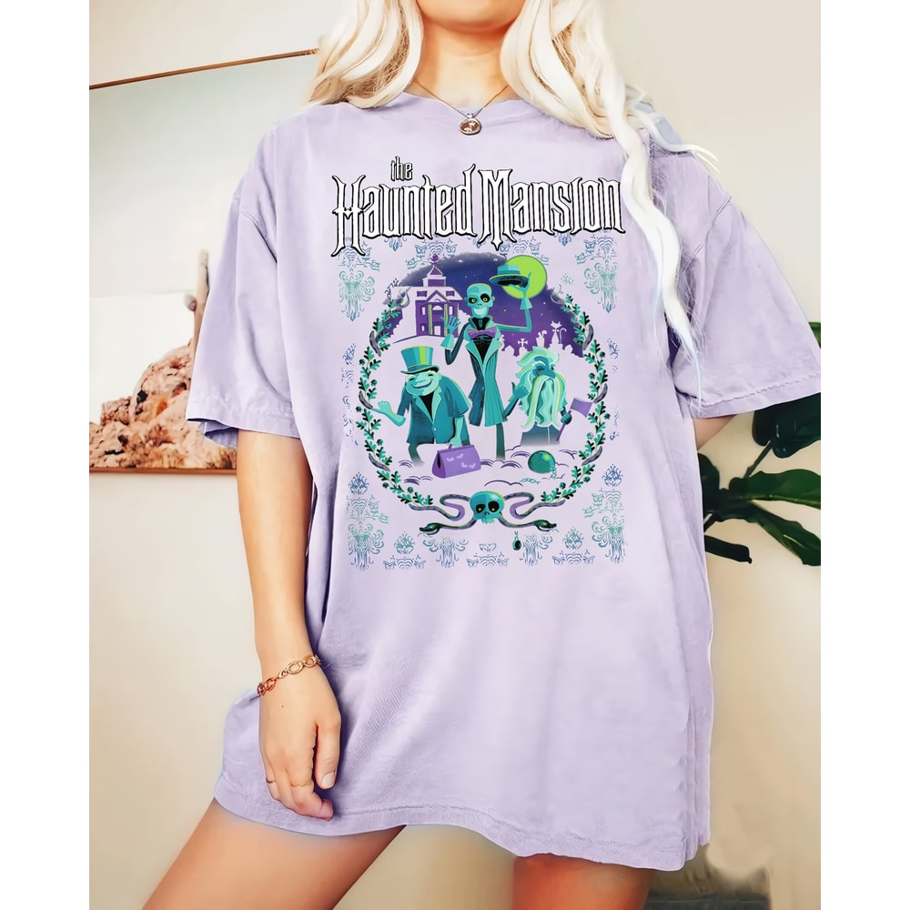 Halloween Hitchhiking Ghosts Haunted Mansion Sweatshirt, Foolish Mortals Comfort Color Shirt, Disney Halloween Party, Disneyland Trip Gift - 2.jpg