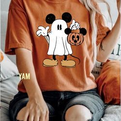 halloween mickey ghost comfort color shirt, mickey spooky sweatshirt, mickey's not so scary halloween party 2023, hallow