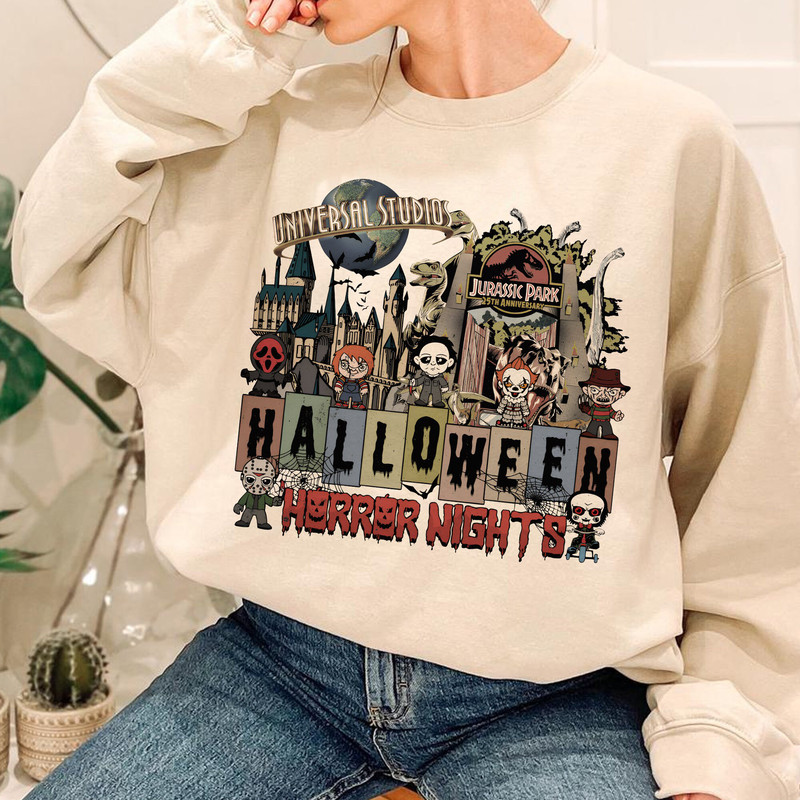 Halloween Horror Nights Universal Studios Comfort Color Shirt, Halloween Horror Characters Sweatshirt, Scary movie Shirt, Universal Studios - 2.jpg