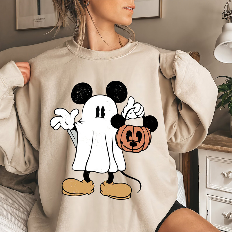 Halloween Mickey Ghost Comfort Color Shirt, Mickey Spooky Sweatshirt, Mickey's Not So Scary Halloween Party 2023, Halloween Pumpkin Shirt - 4.jpg