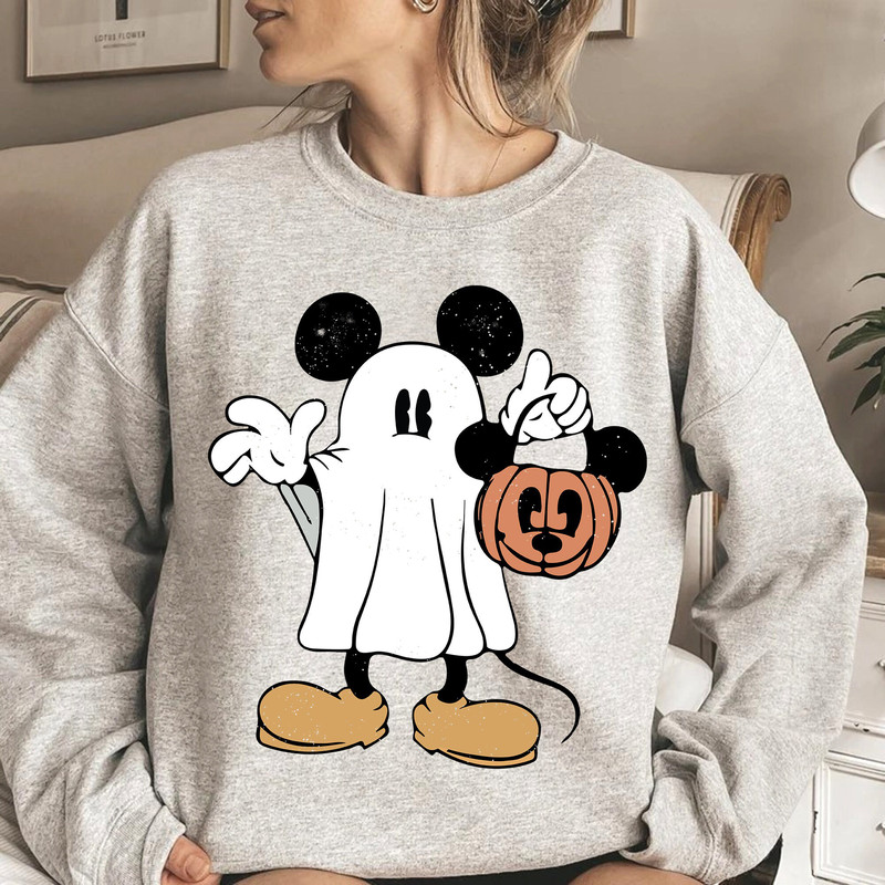 Halloween Mickey Ghost Comfort Color Shirt, Mickey Spooky Sweatshirt, Mickey's Not So Scary Halloween Party 2023, Halloween Pumpkin Shirt - 5.jpg