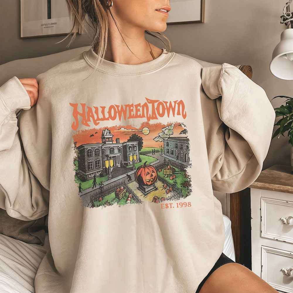 Halloweentown Spooky Sweatshirt, Vintage Halloweentown Shirt, Halloween Party 2023, Funny Halloween Shirt, Halloween Gift, Disney Halloween - 1.jpg