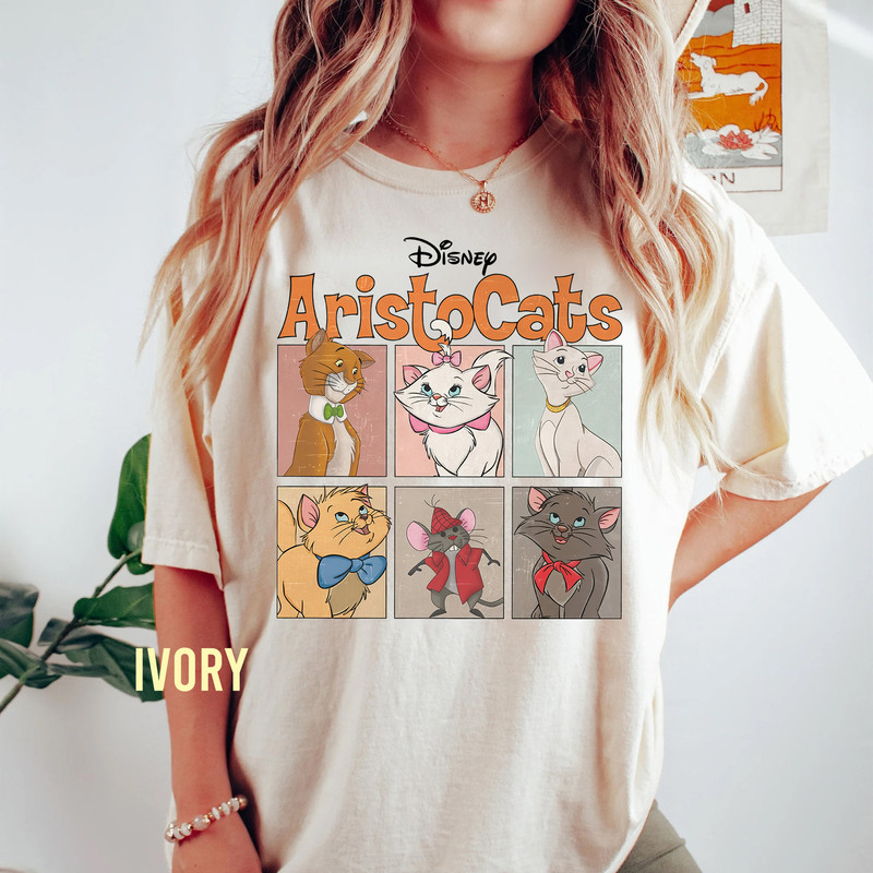 Retro Aristocats Comfort Colors Shirt, Disney Marie Berlioz Toulouse Shirt, Vintage Disneyworld Cats T-shirt, Cat Lovers, Magic Kingdom Tee - 3.jpg