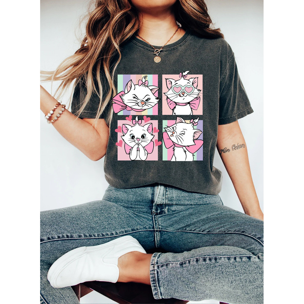 Retro Disney Marie Aristocats Comfort Colors Shirt, The Aristocats -Shirt, Cat Lover Tee, Berlioz Toulouse Shirt, Disney Family Trip Shirt - 3.jpg