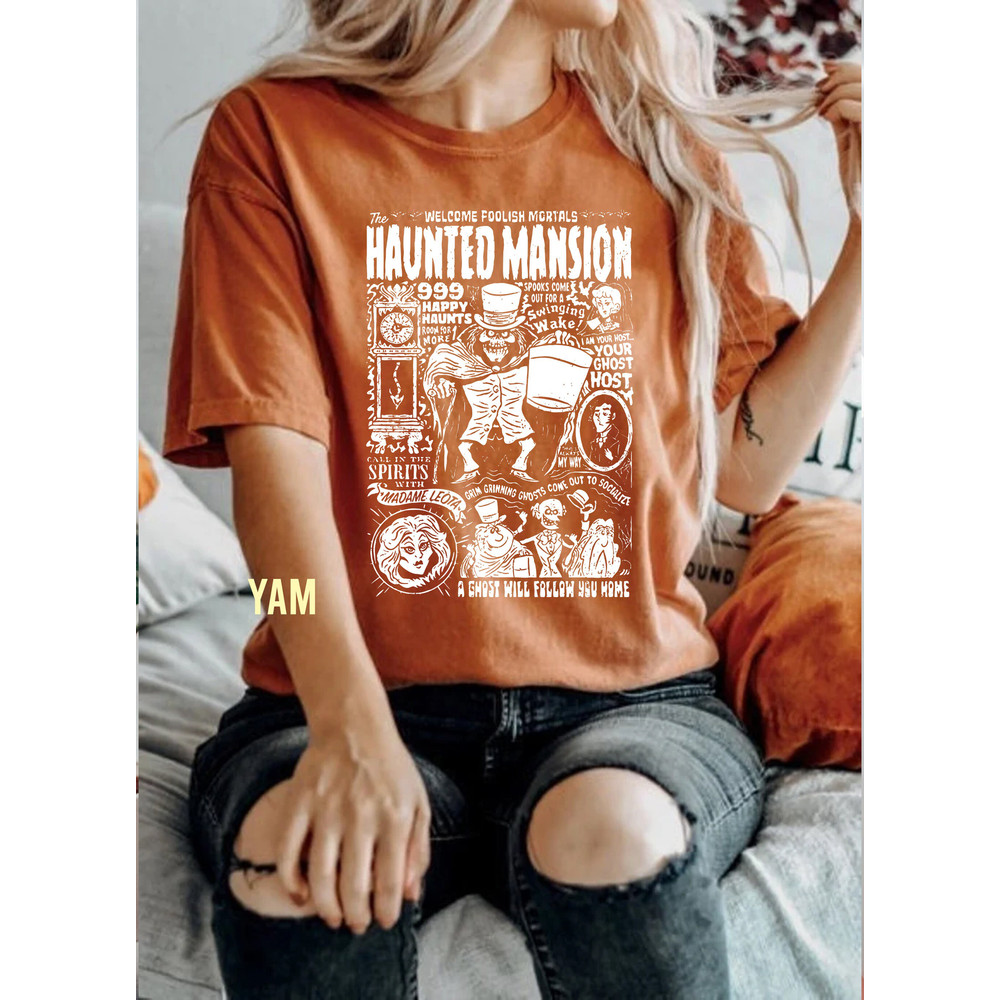 Retro Disney The Haunted Mansion Comfort Color Shirt, Haunted Mansion Tee, Disney Matching Tee, Halloween Party Shirt, Disneyland Trip 2023 - 3.jpg