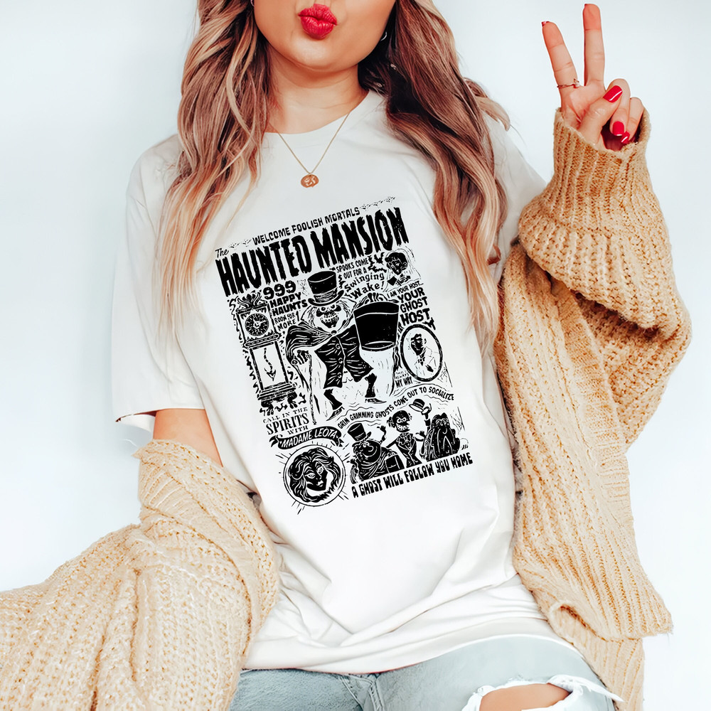 Retro Disney The Haunted Mansion Comfort Color Shirt, Haunted Mansion Tee, Disney Matching Tee, Halloween Party Shirt, Disneyland Trip 2023 - 5.jpg