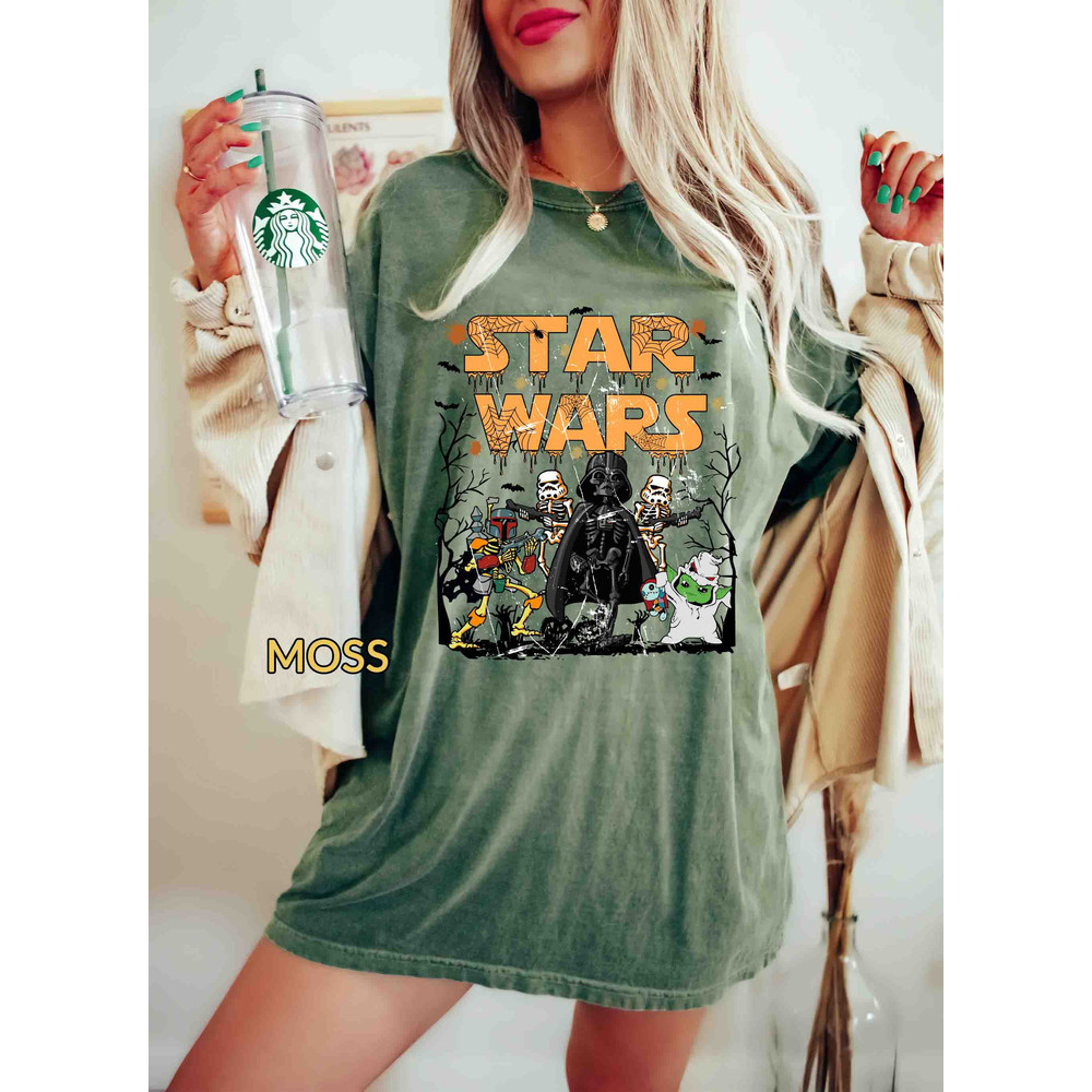 Retro Halloween Star Wars Comfort Colors Shirt, Halloween Magic Kingdom T-Shirt, Halloween Star War Mickey Ears Tee, Halloween Party Shirt - 3.jpg