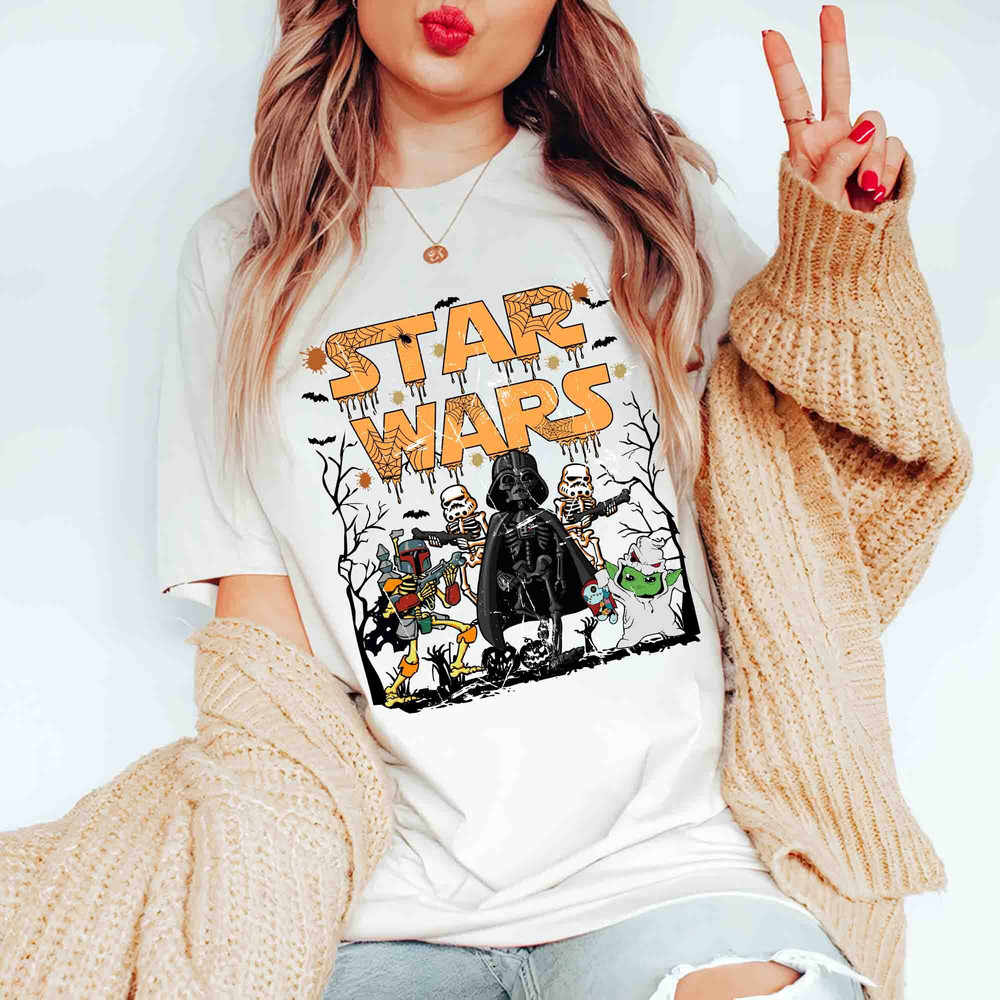 Retro Halloween Star Wars Comfort Colors Shirt, Halloween Magic Kingdom T-Shirt, Halloween Star War Mickey Ears Tee, Halloween Party Shirt - 4.jpg