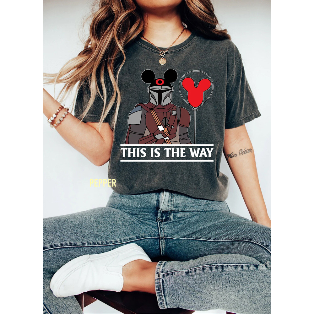 This Is The Way Comfort Colors T-Shirt, Mandalorian Shirt, Mouse Ears Shirt, Disney T-Shirt, Disney Man Shirt, Star Wars Shirt, Star Wars - 1.jpg