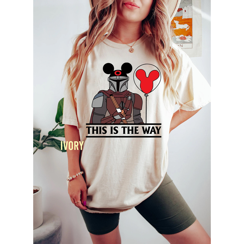 This Is The Way Comfort Colors T-Shirt, Mandalorian Shirt, Mouse Ears Shirt, Disney T-Shirt, Disney Man Shirt, Star Wars Shirt, Star Wars - 2.jpg