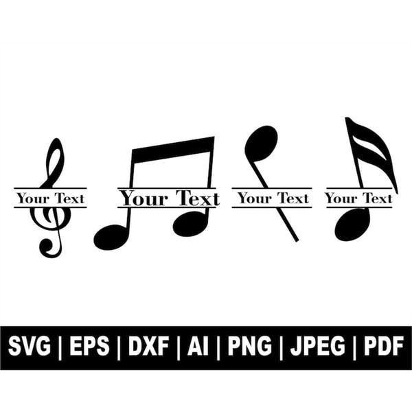 Music Notes Svg, Music Notes Split Svg, Custom Music Notes S | Inspire ...