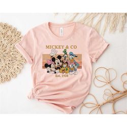 Mickey & Co. Est. 1928 Shirt, Disney Shirt, Mickey Mouse Shirt, Retro Cartoon Shirt, Disney Characters Shirt, Retro Mick