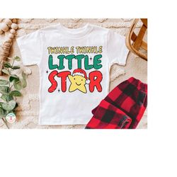 Twinkle Twinkle Little Star PNG SVG, Solid & Distressed, Toddler, Onesie, Baby Christmas PNG, Baby Christmas Svg, Christ