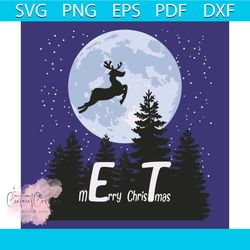 merry christmas svg, christmas svg, christmas night svg, reindeer svg, christmas tree svg, flying reindeer svg, moon svg