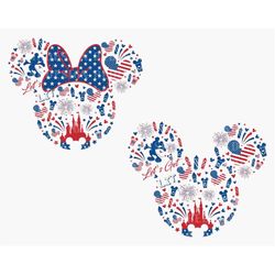 bundle happy 4th of july svg, mouse head doodle svg, fourth of july svg, american, patriotic svg, independence day svg,