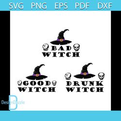 Witch Hat Bundle Svg, Halloween Svg, Halloween Hat Svg, Witch Hat Svg, Bad Witch Svg