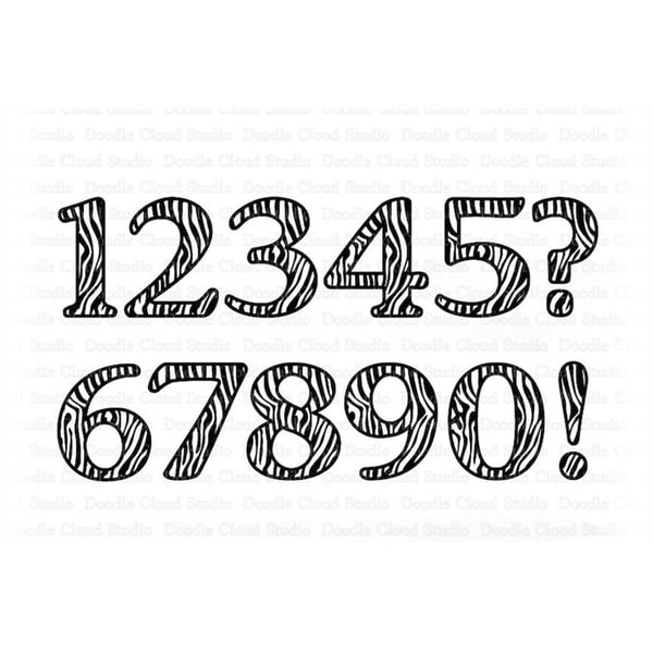 Zebra Numbers SVG, Animal Numbers SVG Files for Silhouette & | Inspire ...