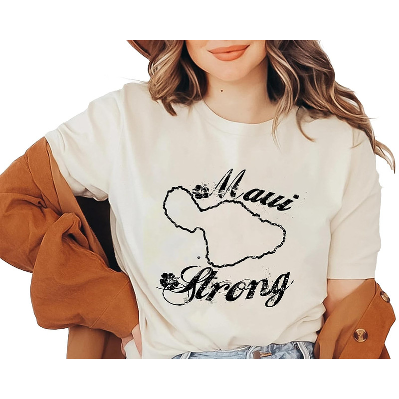 Maui Strong Shirt, Lahaina Banyan Tree T-Shirt, Maui Hawaii Shoreline Tshirt, Wildfire Relief, All Profits Donated Support Maui Fire Victims.jpg