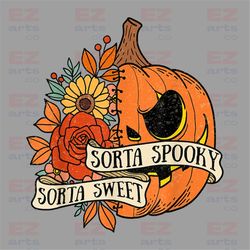 sorta sweet, sorta spooky half pumpkin, half flowers png, sorta sweet, sorta spooky half pumpkin, half flowers png, hall