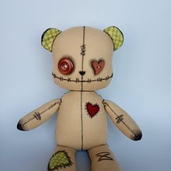 Bear Scary Stuffed Animal Handmade - Halloween Decor