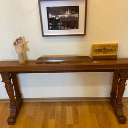 Piano shelf (console) made from an antique German piano