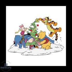pooh and friends svg, disney svg, pooh svg, winnie svg, piglet svg, christmas svg, disneyland svg, disney movie svg, dis