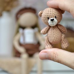 crochet mini bear amigurumi tiny toy pattern eng pdf