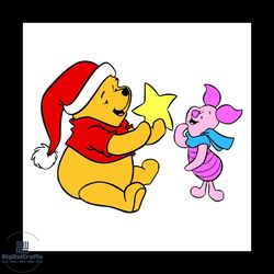pooh and cute piglet svg, disney svg, pooh svg, winnie svg, piglet svg, christmas svg, disneyland svg, disney movie svg,