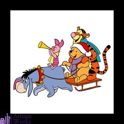 christmas the winnie pooh svg, disney svg, winnie svg, pooh svg, piglet svg, christmas svg, disneyland svg, disney movie