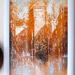 New York Painting ORIGINAL PAINTING ON CANVAS, NYC Streets Painting by Walperion