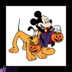 halloween mickey and pluto svg, disney svg, halloween svg, pluto svg, mickey svg, mickey mouse svg, family svg, hallowee