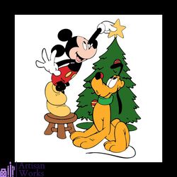 christmas mickey and pluto svg, disney svg, christmas svg, mickey svg, mickey mouse svg, pluto svg, cute pluto svg, chri