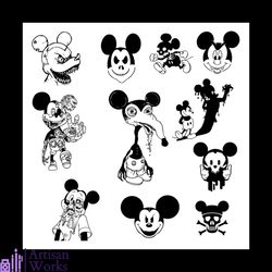 halloween scary mickey mouse svg, disney svg, halloween svg, mickey svg, mickey mouse svg, mickey head svg, scary mickey